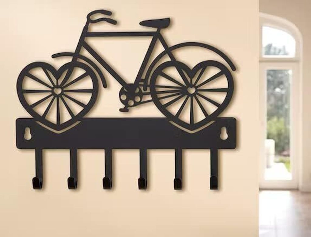 Gilde Eisen Garderobe Fahrrad-Herz schwarz
