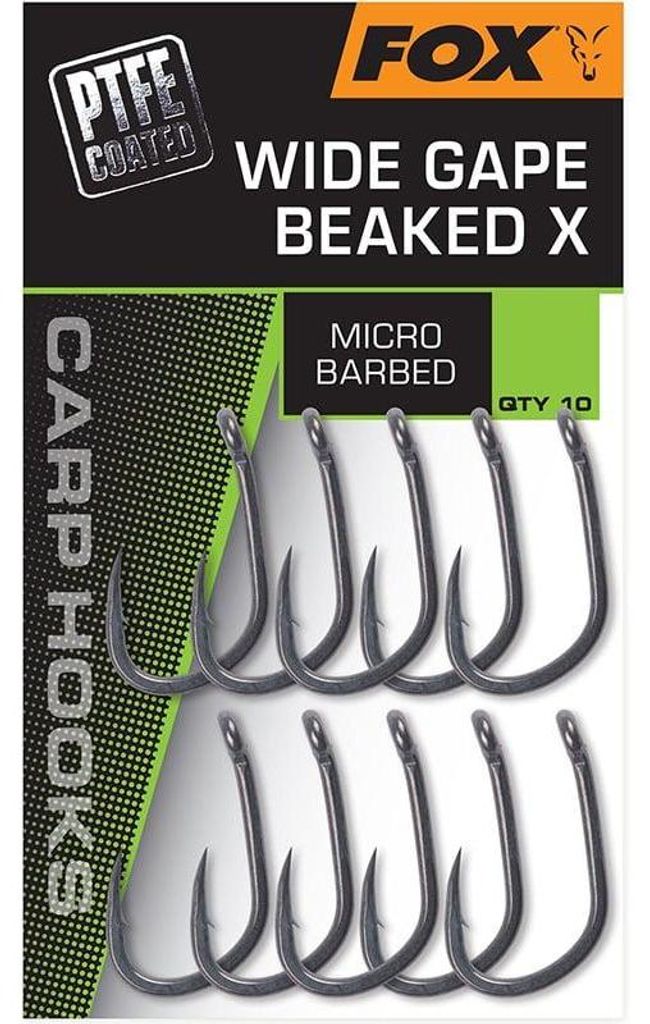 Fox Carp Hooks PTFE - Wide Gape Beaked - #5