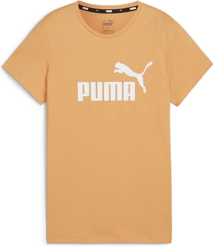 Puma Ess Logo Tee (S) - bright melon, Größe:XS