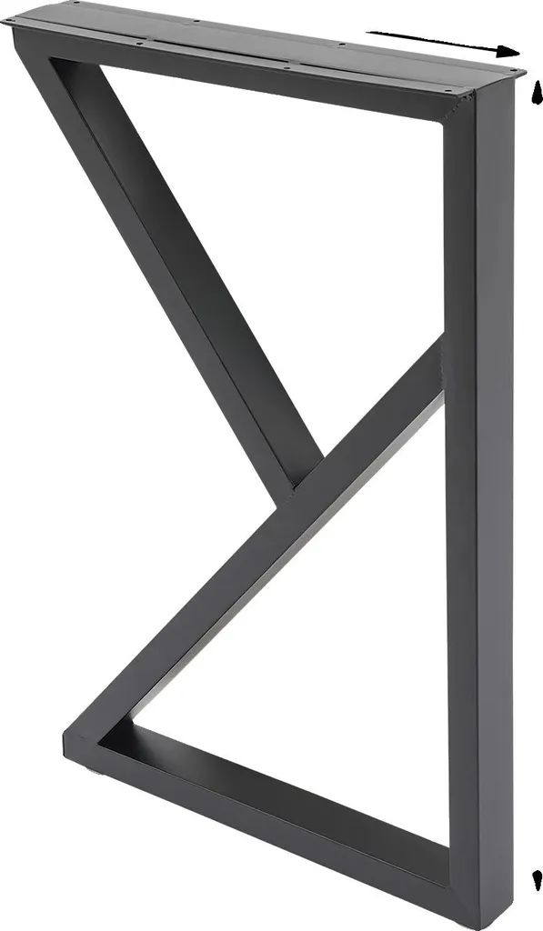 Support de table industriel en métal noir pour bureau et établi DIY