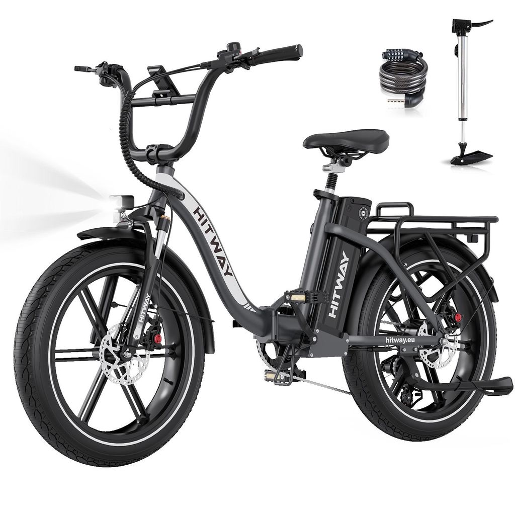 HITWAY BK6SPRO E Bike,Elektrofahrrad Faltbares,All-Terrain E-Bike mit 20 *4,0 Zoll Fat Reifen,48V 18Ah Akku,250W Motor 25 km/h 7-Gang, 60-140 km