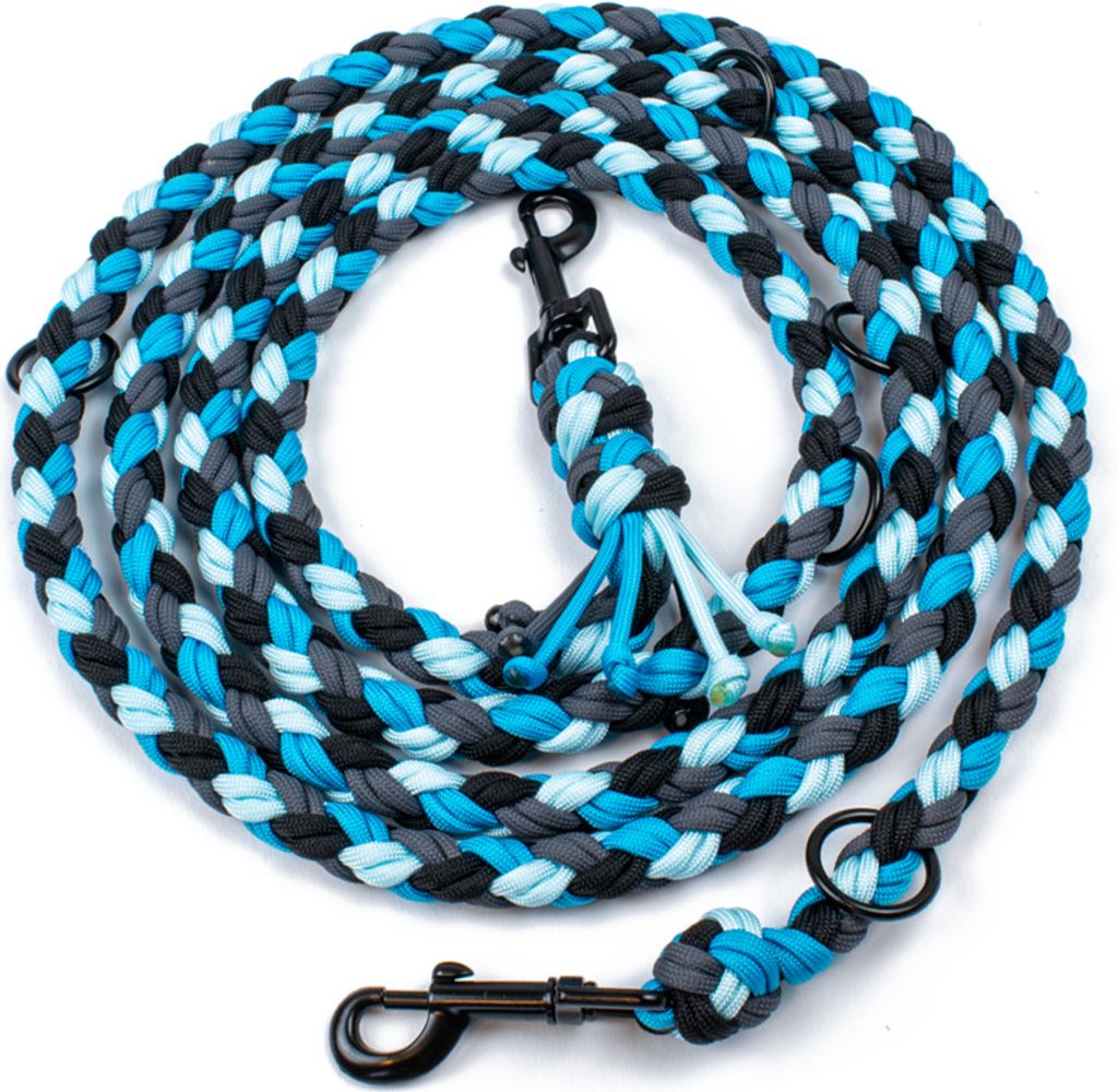 Hundeleine Tierluxe Natur Paracord Handgemacht – Wasser / M Lienelänge: 250 cm
