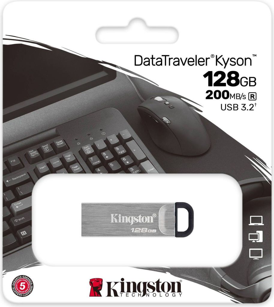 Kingston USB flash disk, USB 3.0, 128 GB, DataTraveler(R) Obrázok produktu 
