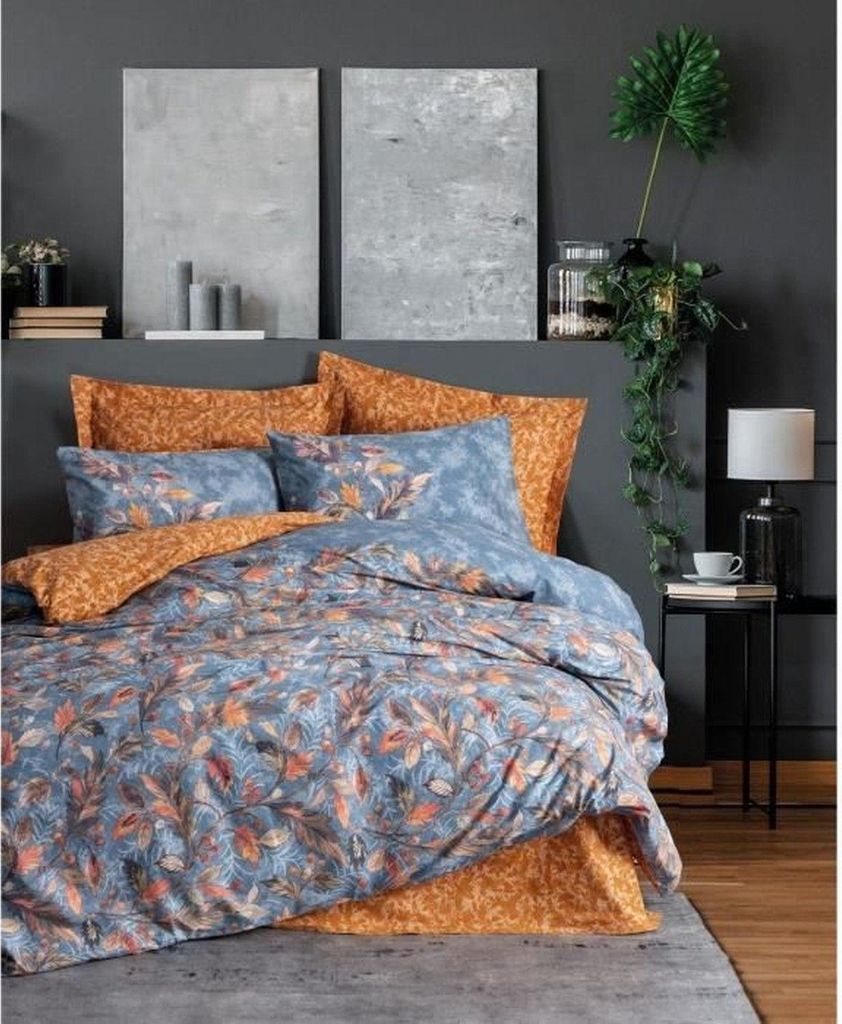 L'Essentiel Linge de Maison, Alekra - Mustard, Ranforce King-Size-Bettbezug-Set (FR), 100 % BAUMWOLLE RANFORCE, Senf, 240 x 220 cm