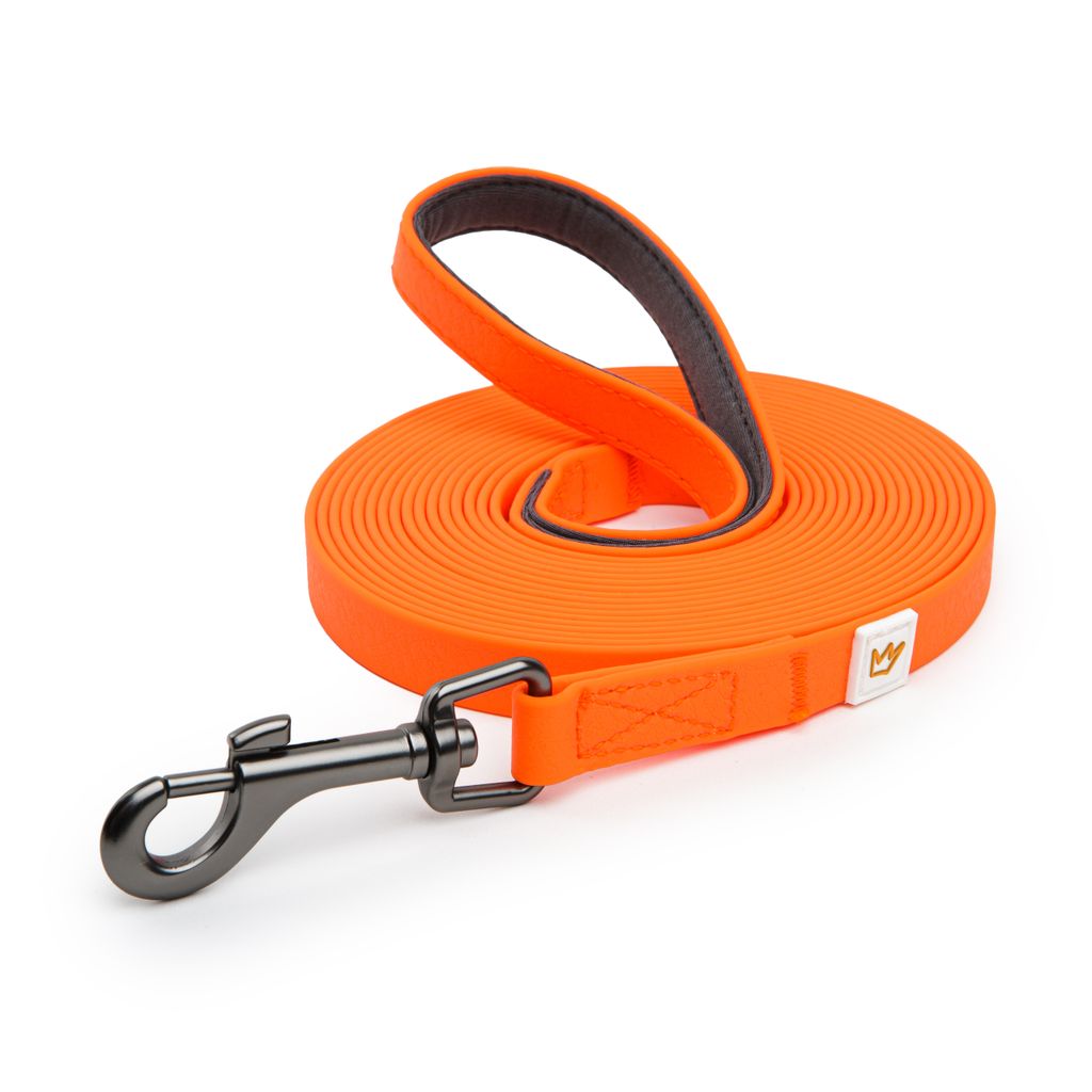RUDELKÖNIG Schleppleine 5m Orange – Wasserfeste Hundeleine Produktbild 