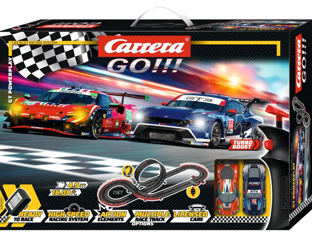 Carrera GT Powerplay 1:43 - Circuit Stable et Facile à Monter pour Tous