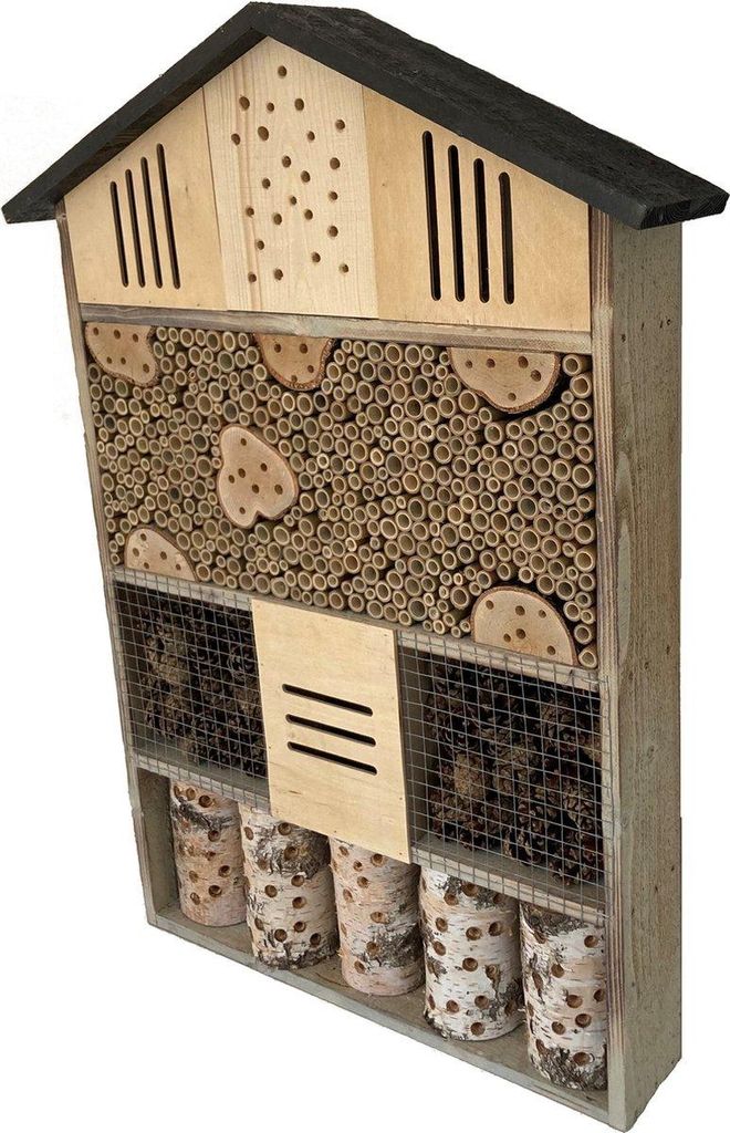 GARDEN SPIRIT Großes Insektenhotel aus Holz – Bienenhotel & Produktbild 