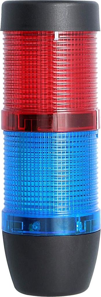 STEX24 Signalsäule blau-rot, 50mm, 24V AC/DC, LED-Blinklicht SS50-OB2/24 111 MaßeLänge156,0mm, Durchmesser 50,0mm - 1