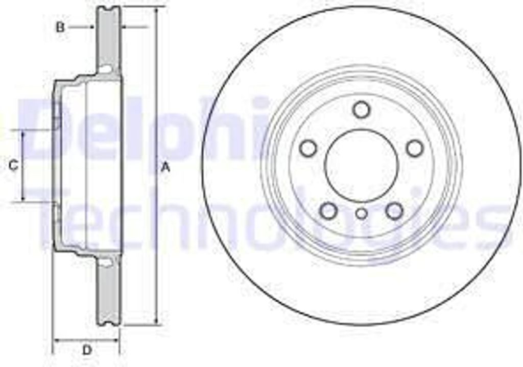 2x DELPHI HINTEN Bremsscheibe für BMW 7 E65 E66 E67