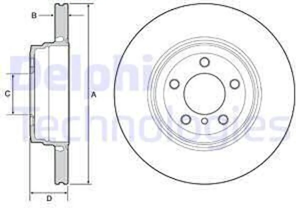 Paire de Disques de Frein Arrière pour BMW E65 E66 Delphi BG3843 de Rechange
