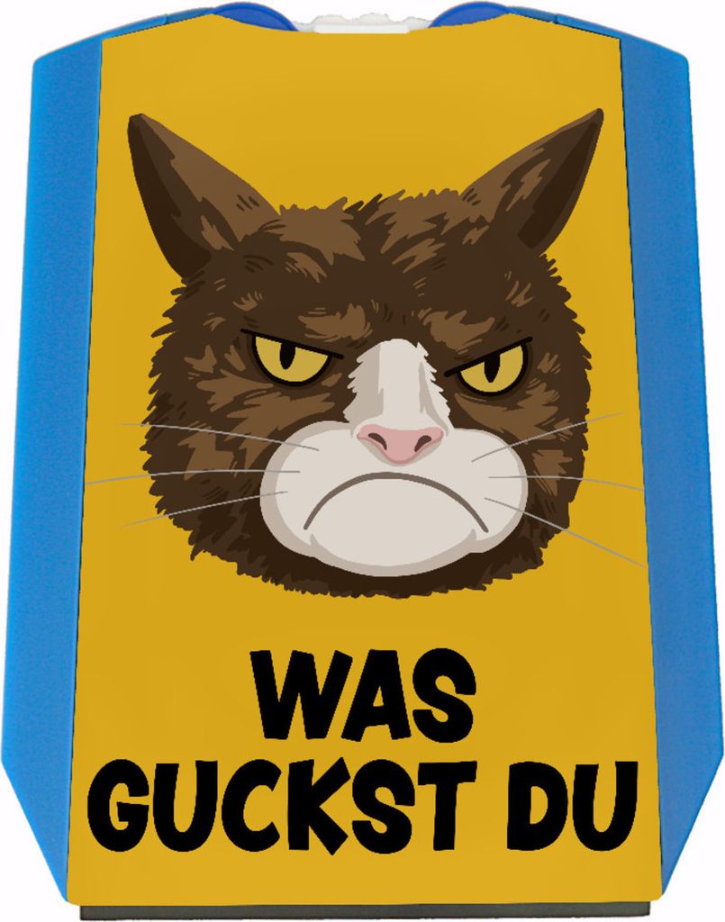 Was guckst du Parkscheibe mit grimmiger Katze