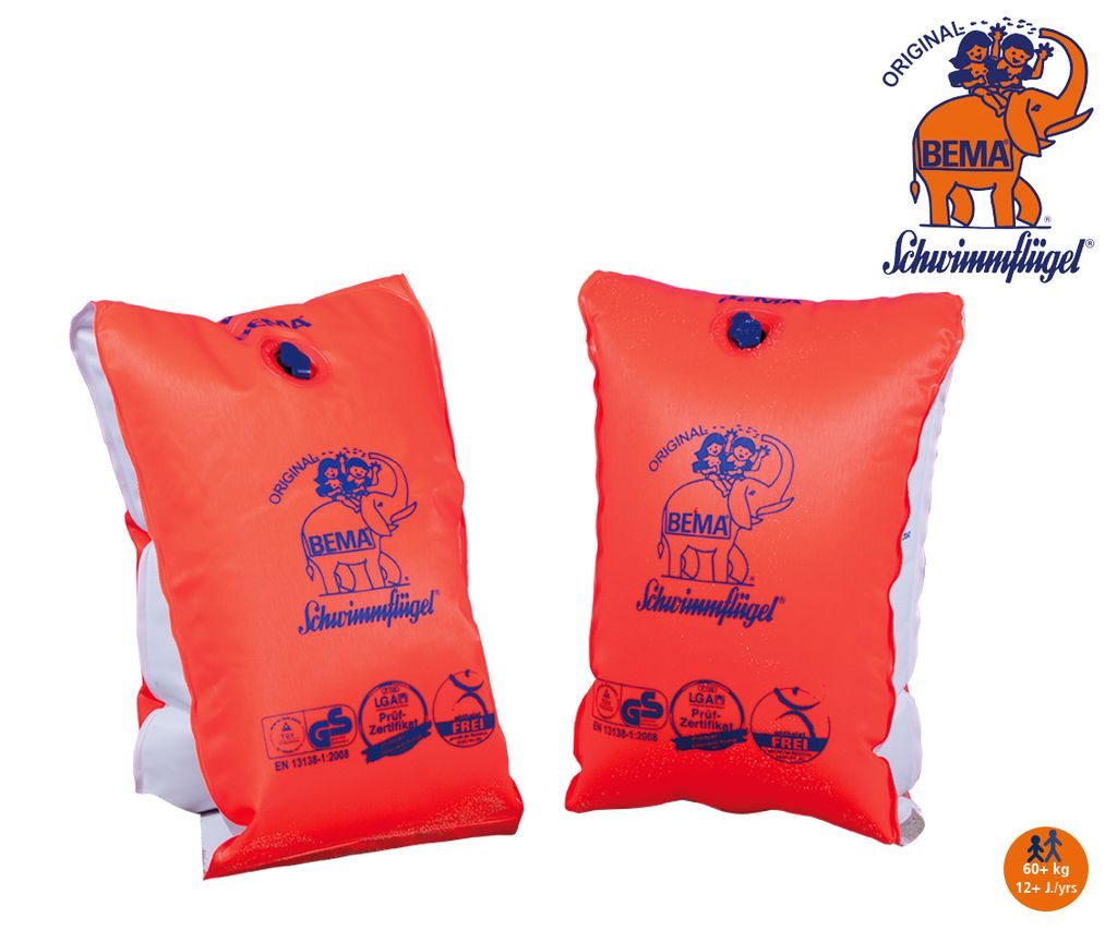 BEMA Schwimmflügel, orange, Größe 2, über 60 kg, ab 12 Produktbild 