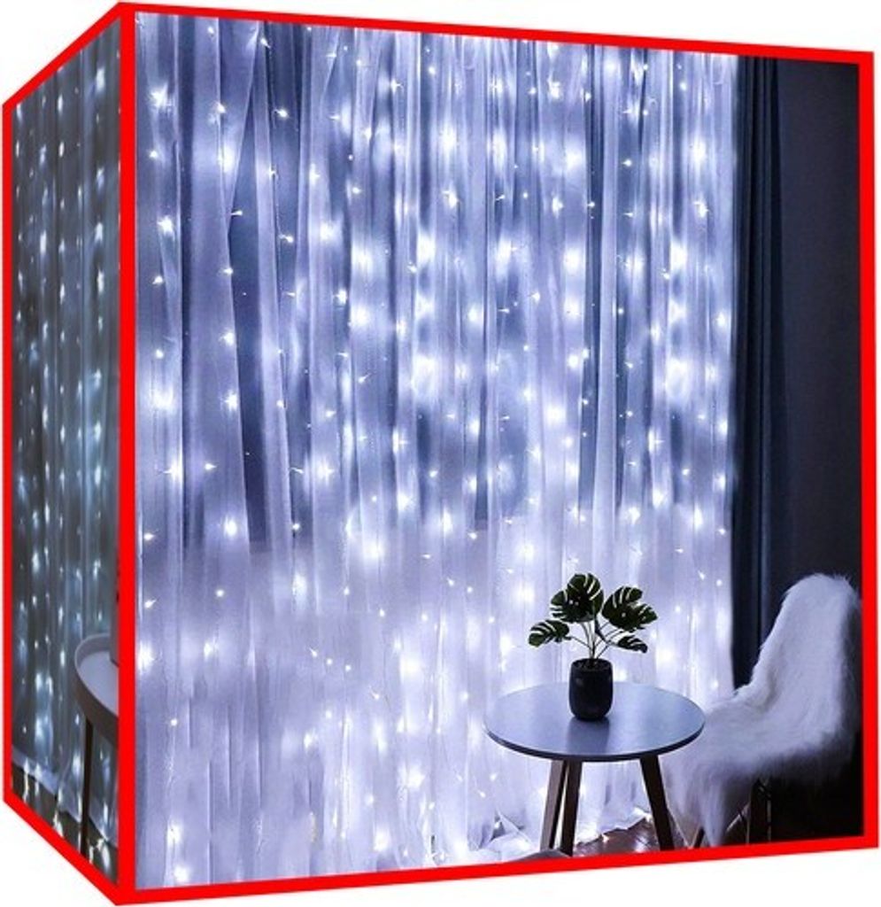 ISO 11333 Vianočný záves 300 LED, 3.9W studený biely Obrázok produktu 