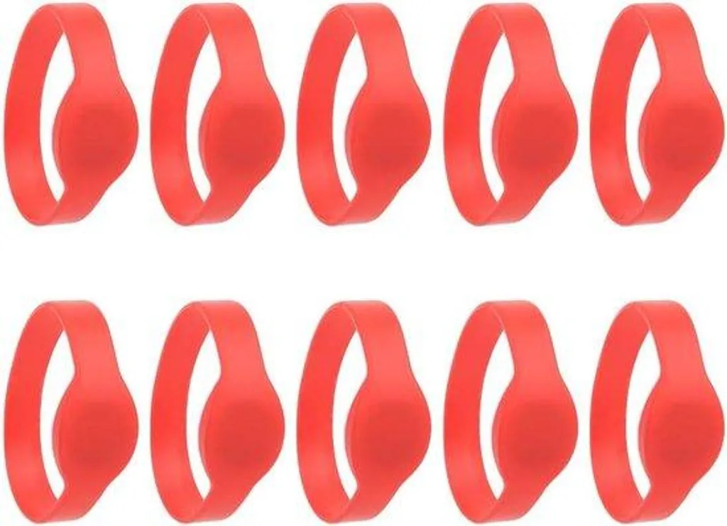 Bracelet RFID 125 kHz Rouge Incassable en Silicone Haute Résistance