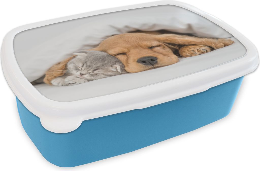 KitchenYeah® Lunchbox Brotzeit Brotdose 17x11 cm Haustiere Produktbild 