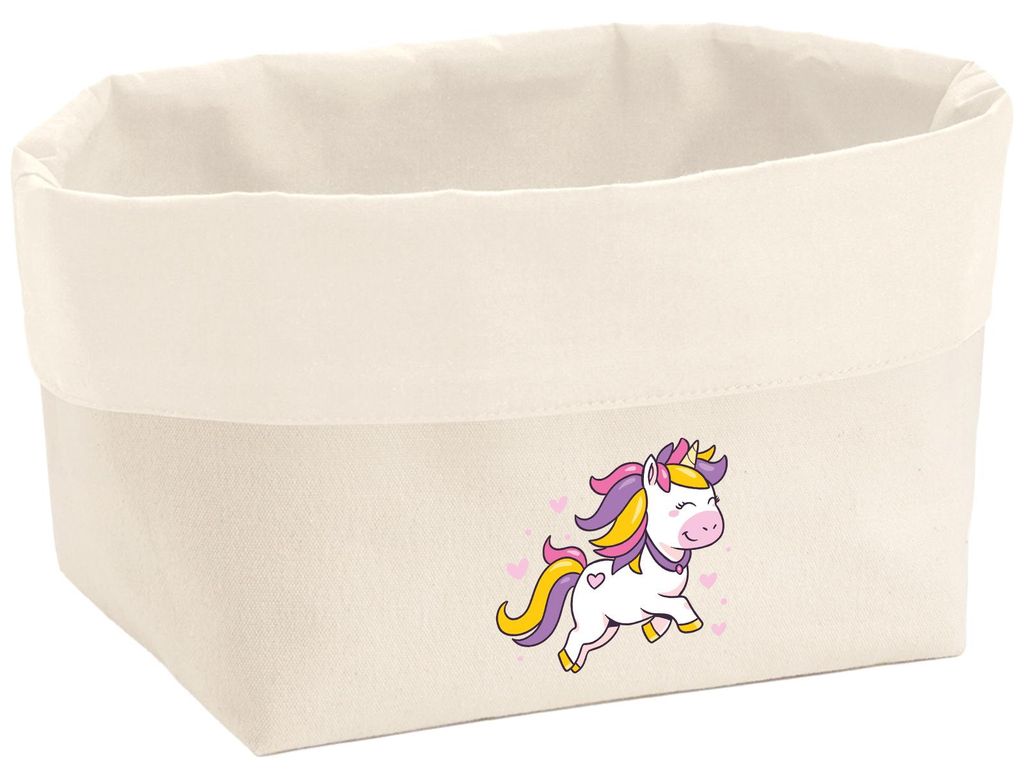 Huuraa Organizer Einhorn Comic 3 Liter Medium Canvas Baumwolle Utensilo Geschenkidee