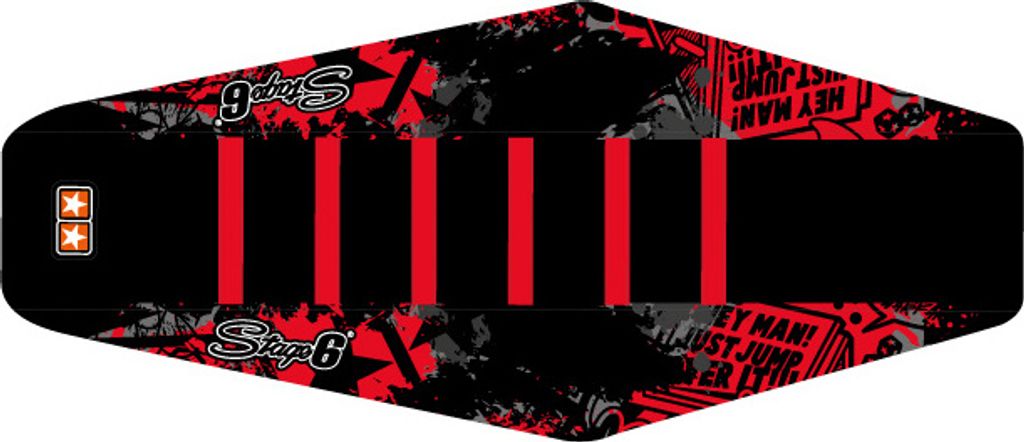 Vollabdeckung Sitzbezug Stage6 Rot/Schwarz für Yamaha DT