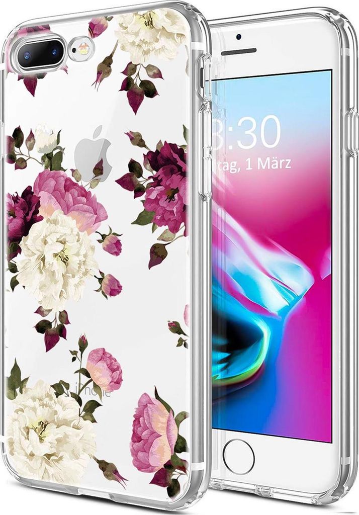 Motiv TPU Cover für Apple iPhone 7 Plus / 8 Plus Hülle Silikon Case mit Muster Handy Schutzhülle