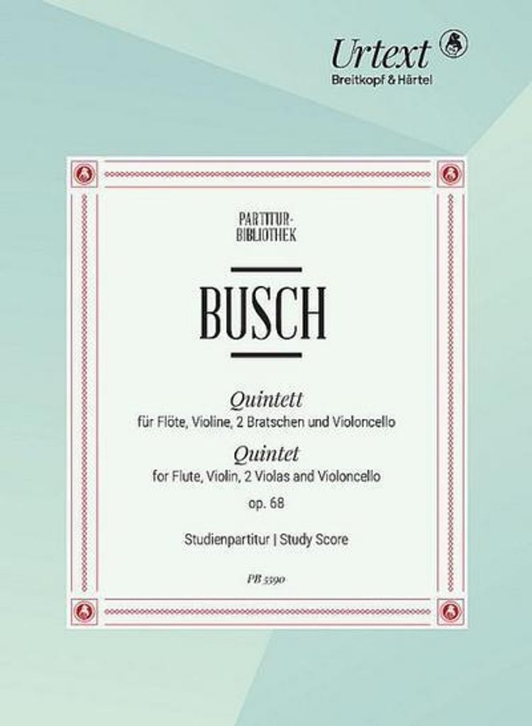 Quintett C-Dur op.68für Flöte, Violine, 2 Violen und Violoncello