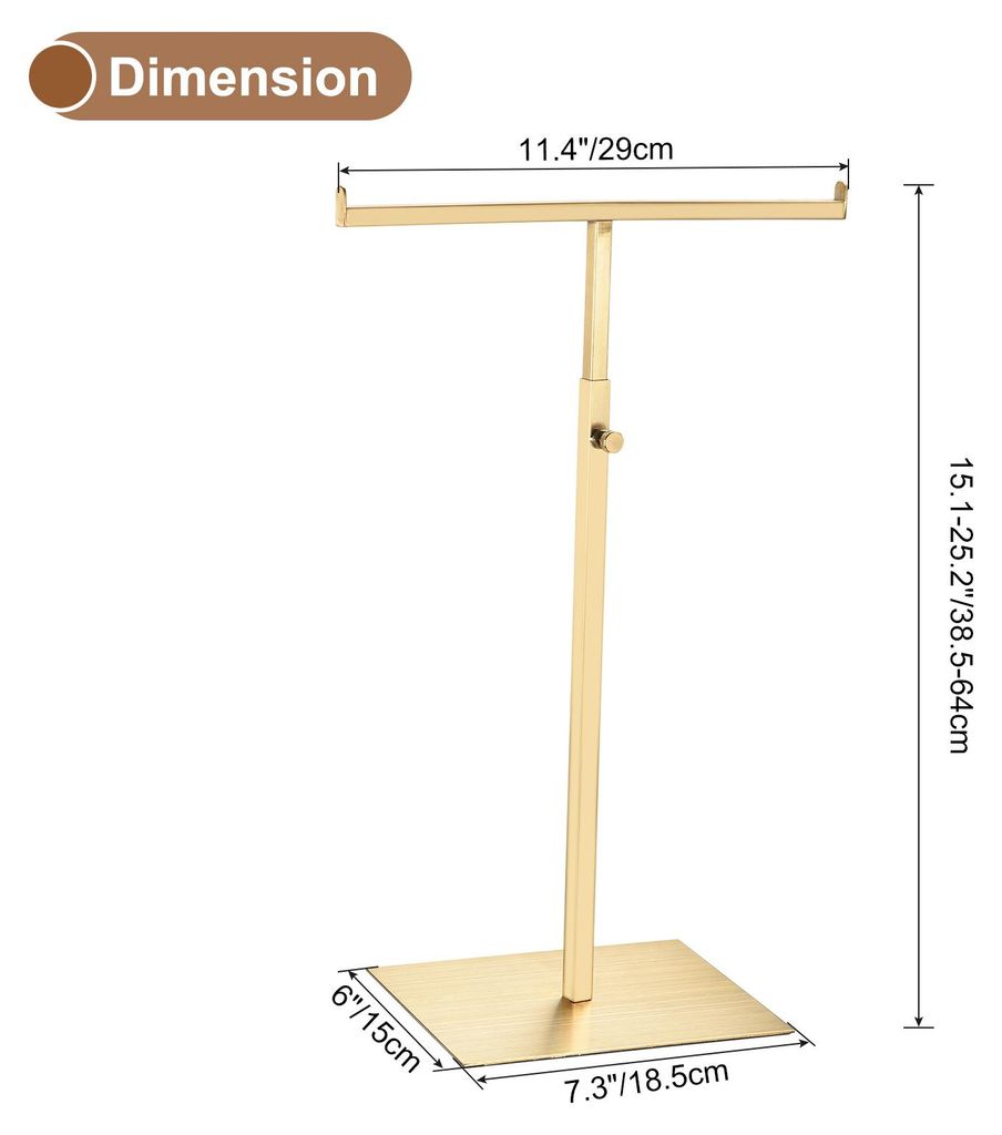 Taschenst?nder Geldb?rse Display Stand T F?rmig Metall Verstellbare Handtasche Rack Doppelter Hakenhalter Halskette Veranstalter Organizer fš¹r H...