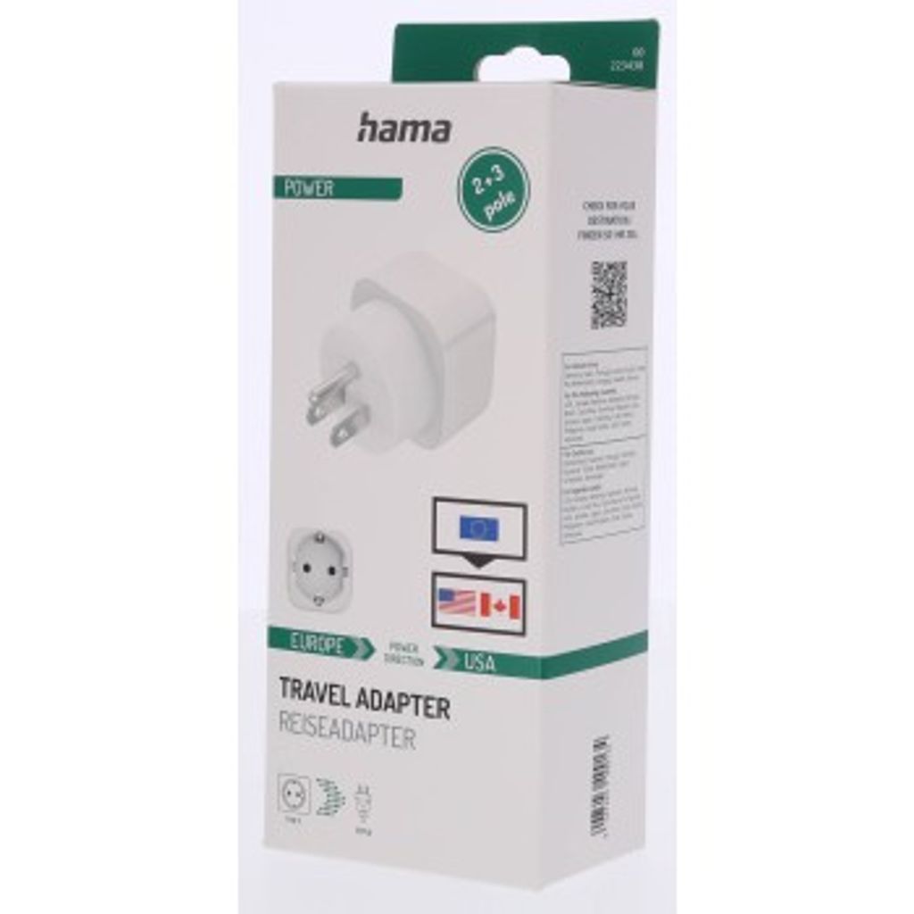 Adaptateur universel Hama TRAVEL Blanc main image 1