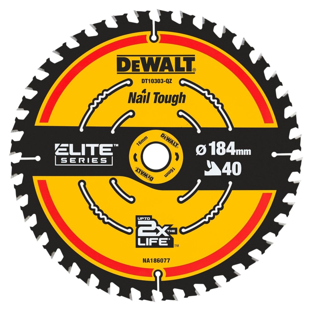DeWalt ELITE Kreissägeblätter 184/16 mm 40WZ, Handkreissägeblatt