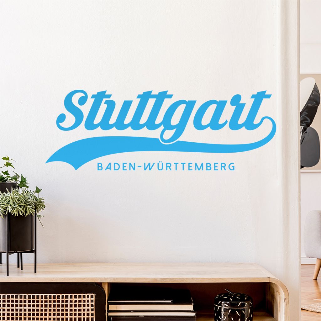 Stuttgart Baden-Württemberg Wandtattoo Wandaufkleber Wall Sticker - Dekoration, Küche, Wohnzimmer, Schlafzimmer, Badezimmer