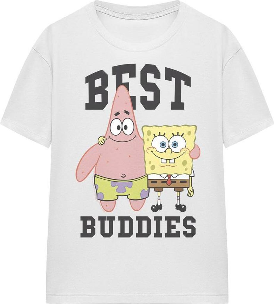 SpongeBob SquarePants - "Best Buddies" T-Shirt für Herren/Damen Uni TV16004 (L) (Weiß)