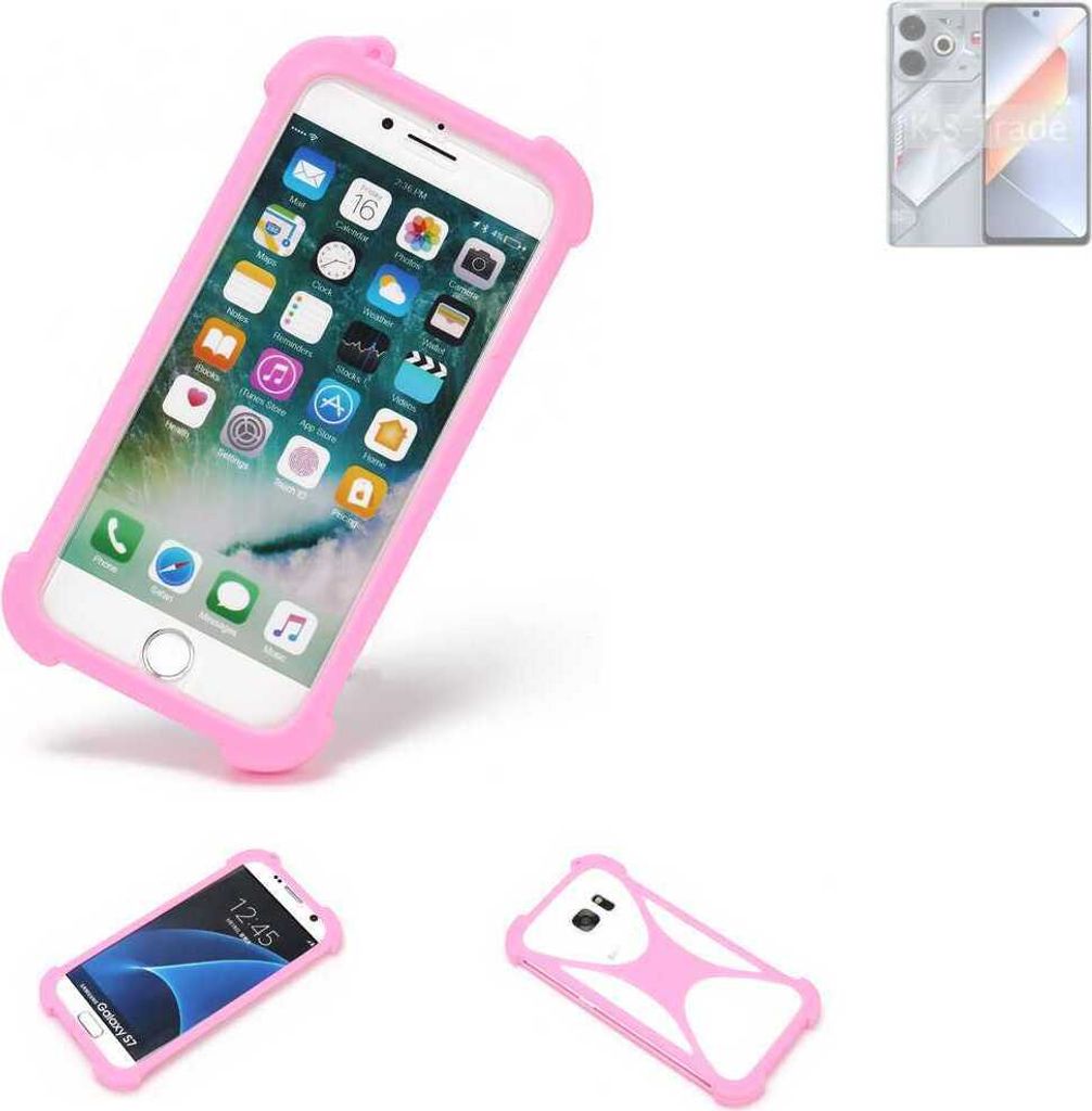 K-S-Trade Handy Hülle kompatibel mit Tecno Pova 6 Neo Schutz Hülle Bumper Silikon Schutz Hülle Cover Case Silikoncase Silikonbumper TPU Softcase