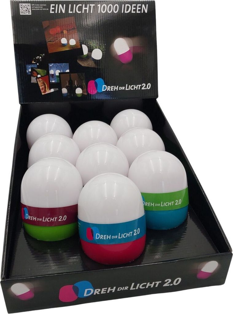 9 x Dreh Dir Licht 2.0 Nachtlicht Campinglampe Taschenlampe Leselampe Notlicht