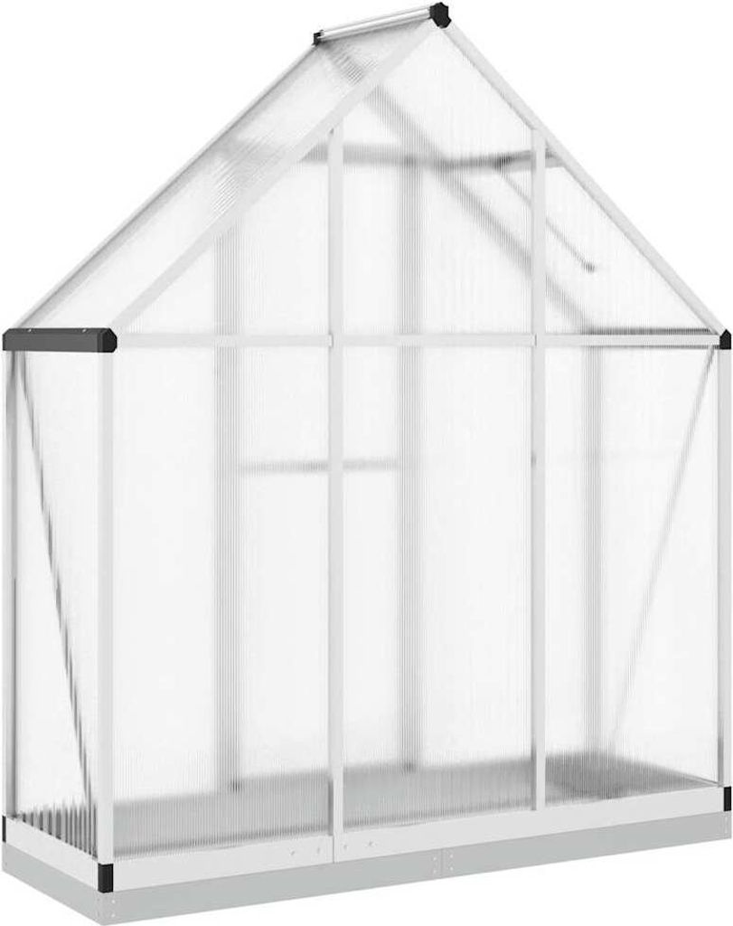 vidaXL Skleník so základovým rámom strieborný 169x58x202cm Obrázok produktu 