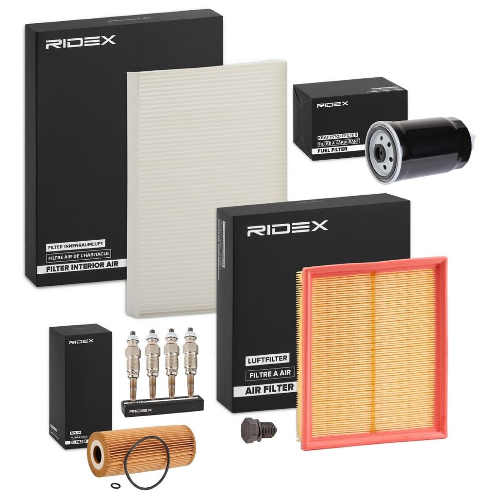 RIDEX Inspektionspaket Filterset für VW PASSAT Variant (3B6) PASSAT Variant (3B5) PASSAT (3B3) PASSAT (3B2)