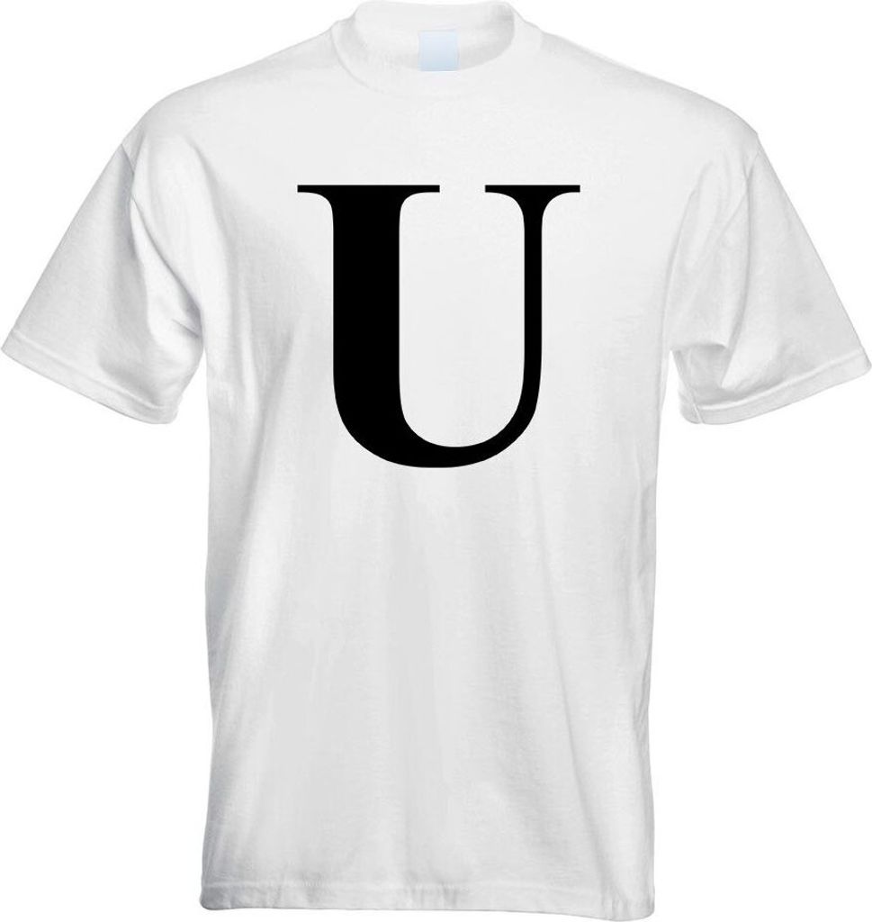 Kiwistar - T-Shirt - Weiss - Buchstabe U - Alphabet Motiv Bedruckt Funshirt Design Print - mit Motiv Bedruckt - Funshirt Design - Sport - Freizeit ...