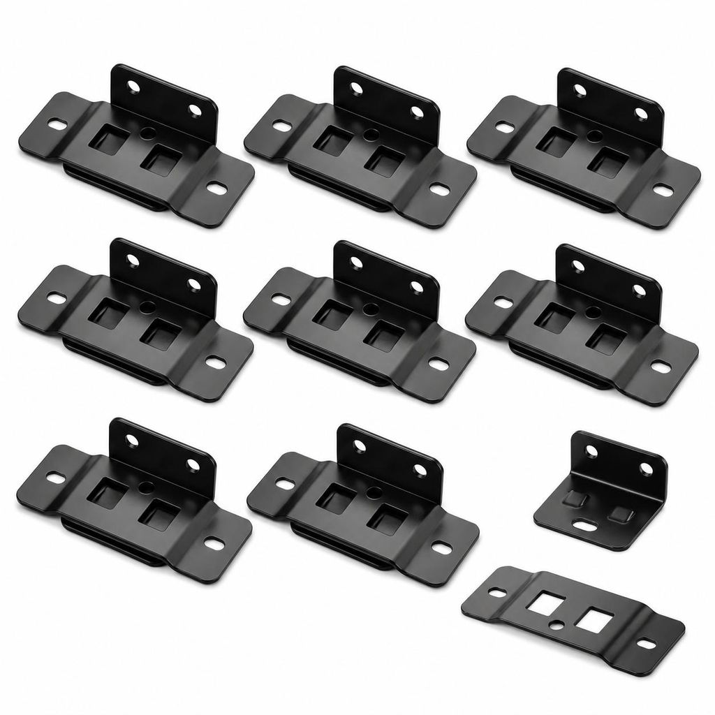 Lot de 10 supports de renforcement pour meubles en acier – Image du produit  Image générée par une IA