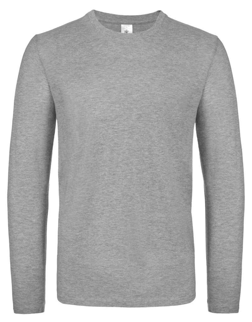 B&C - "#E150" T-Shirt für Herren, meliert, Langärmlig LT2588 (M) (Grau meliert)