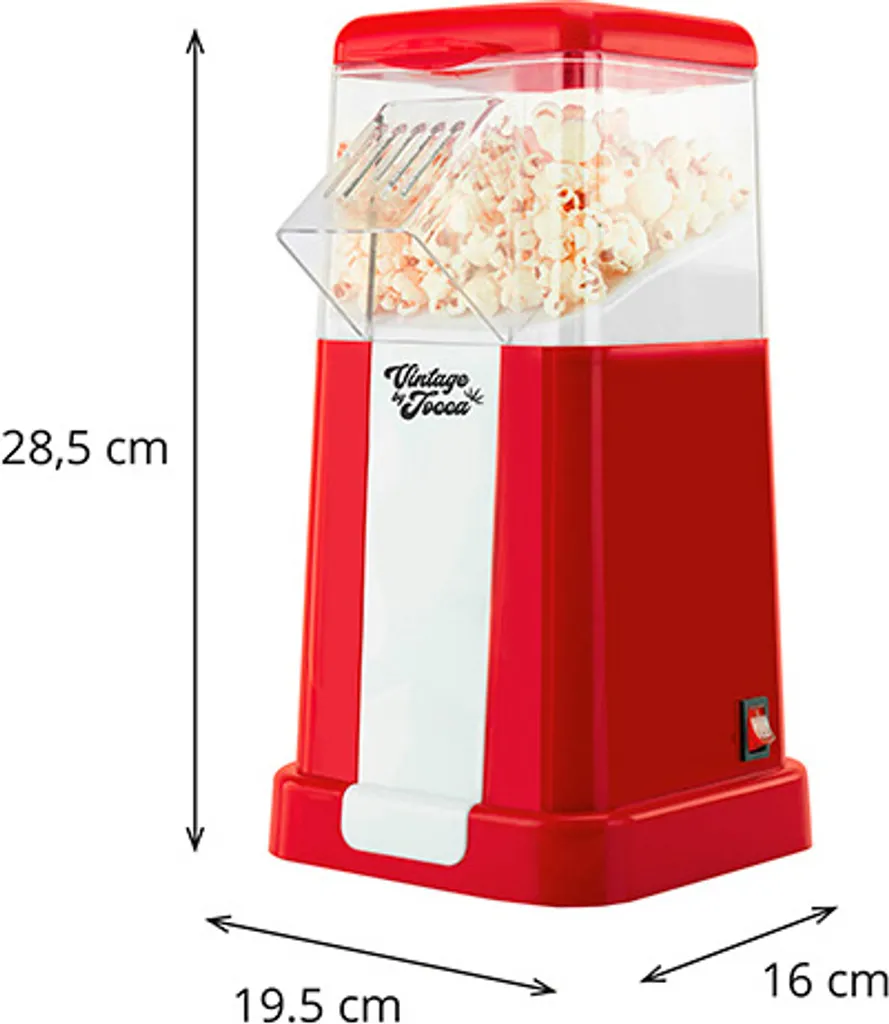 Machine pop-corn transparente Jocca 5617 cuisson rapide air chaud 220V - 15