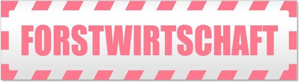 Kiwistar - Autoaufkleber - Hellrosa - 60 x 16 cm - Forstwirtschaft gestreift - Hinweis Aufkleber Sticker für Auto, Kfz, Fahrrad, PKW, LKW
