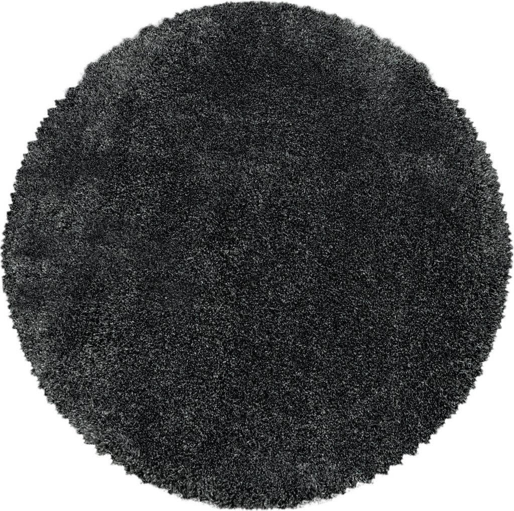 Fluffy Shaggy teppich hochflor rund Ø 120cm grau