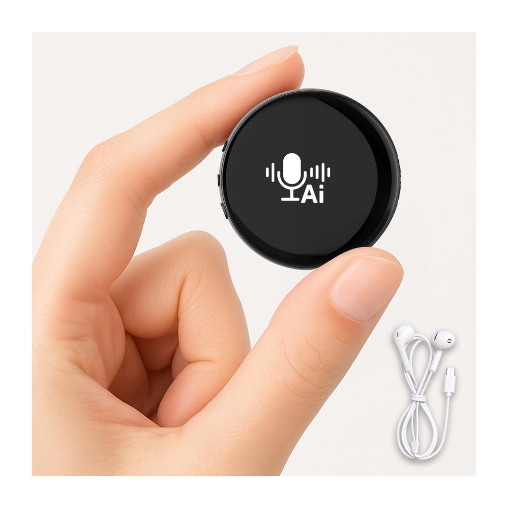 KI-Sprachrekorder – 32GB Rundes Digitales Diktiergerät mit App-Steuerung