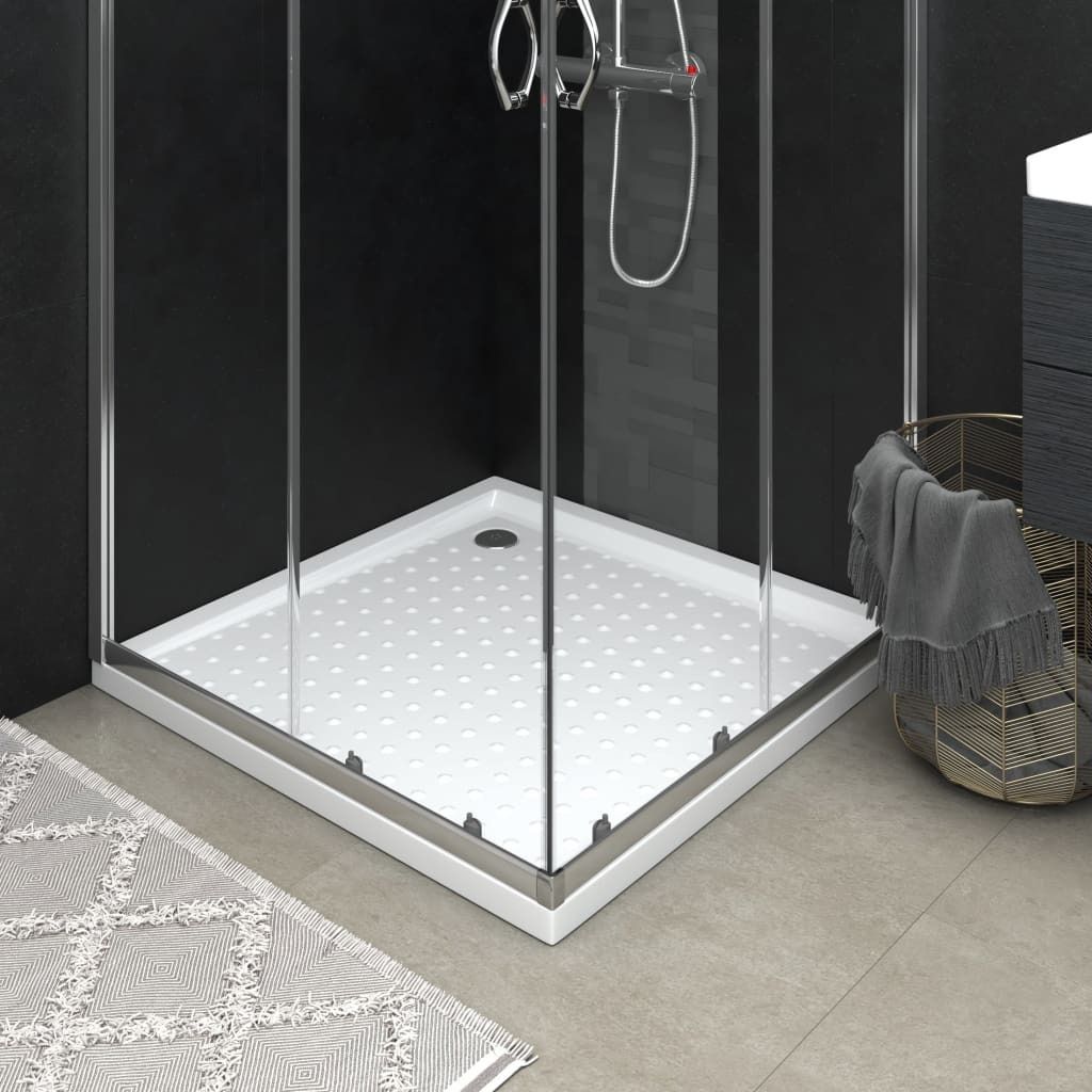 The Living Store Duschwanne Anti-Rutsch Weiß 90x90x4 cm ABS Produktbild 
