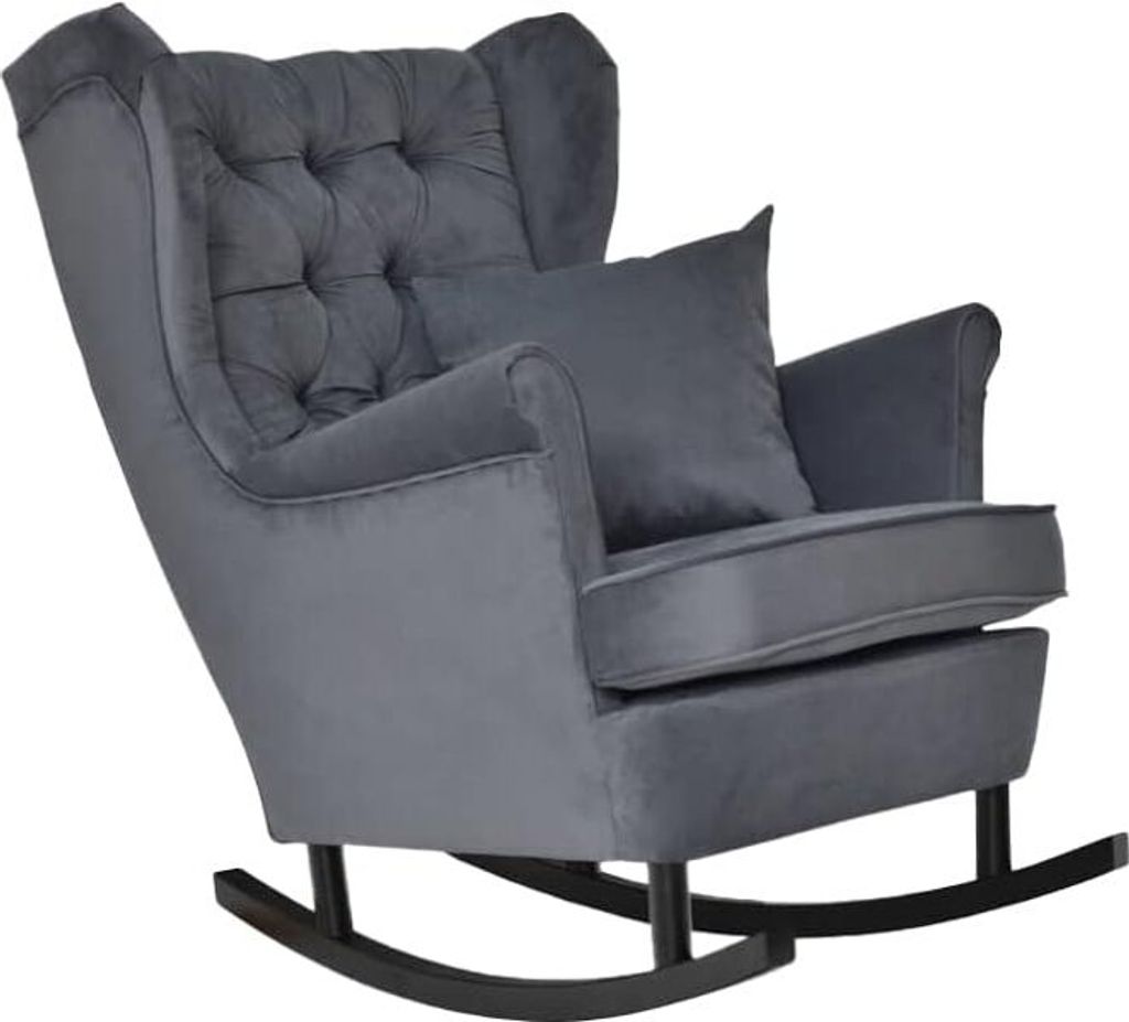 Family Meble Schaukelsessel Gaja Relaxsessel Skandinavisch Bequemer Ohrensessel Loungesessel Fernsehsessel Für Wohnzimmer Schlafzimmer Büro (AMOR...