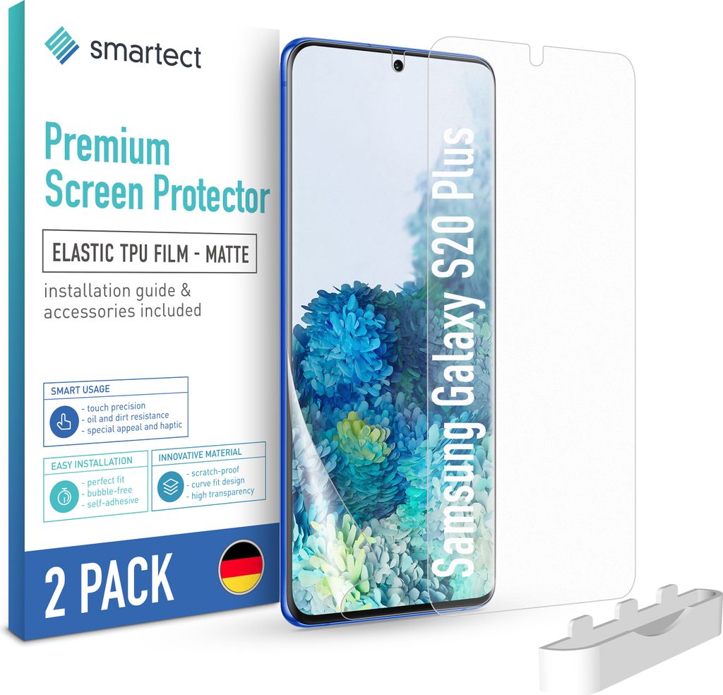 2x TPU Schutzfolie Matt für Samsung Galaxy S20 Plus Displayschutz Panzerfolie
