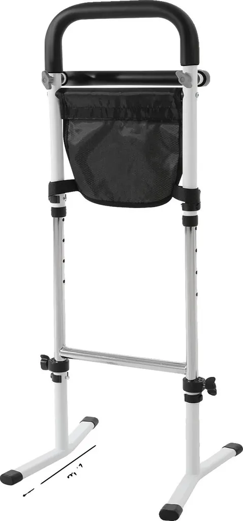Tabouret réglable en hauteur noir avec soutien stable modèle S-2026