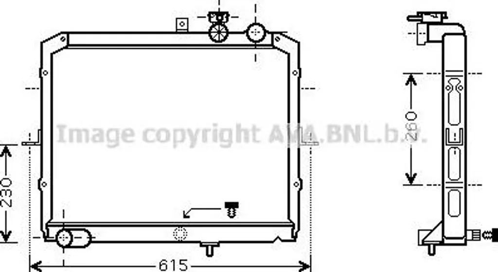 Radiateur moteur haute résistance OE 0K72A15200 pour Besta et Pregio