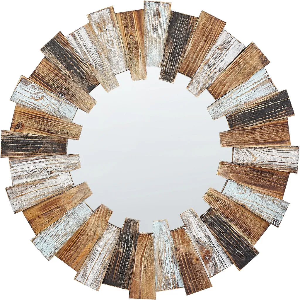 Miroir de Salle de Bain Lumineux en Bois Clair Ecatepec 66 Lumarko