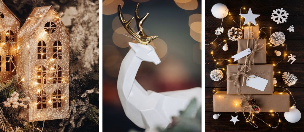 Wandposter für das Wohnzimmer Weihnachten festliche Dekorationen 3x 30x40 cm