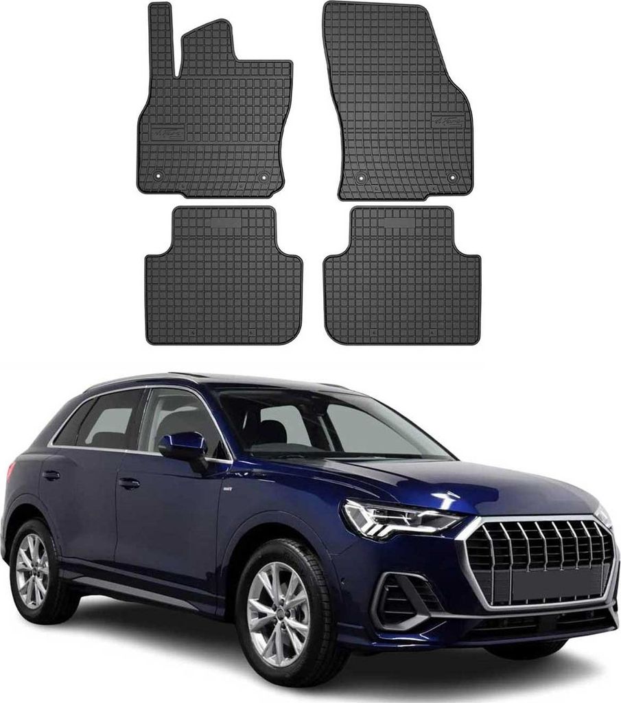 2018-2025 Audi Q3 Q3 Sportback F3 Tappetini in gomma nera 4 Immagine del prodotto 