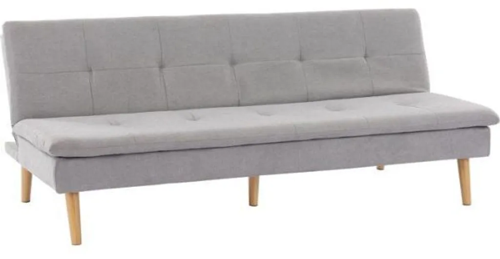 Canapé convertible gris greige AGATHE 3 places avec assise ferme