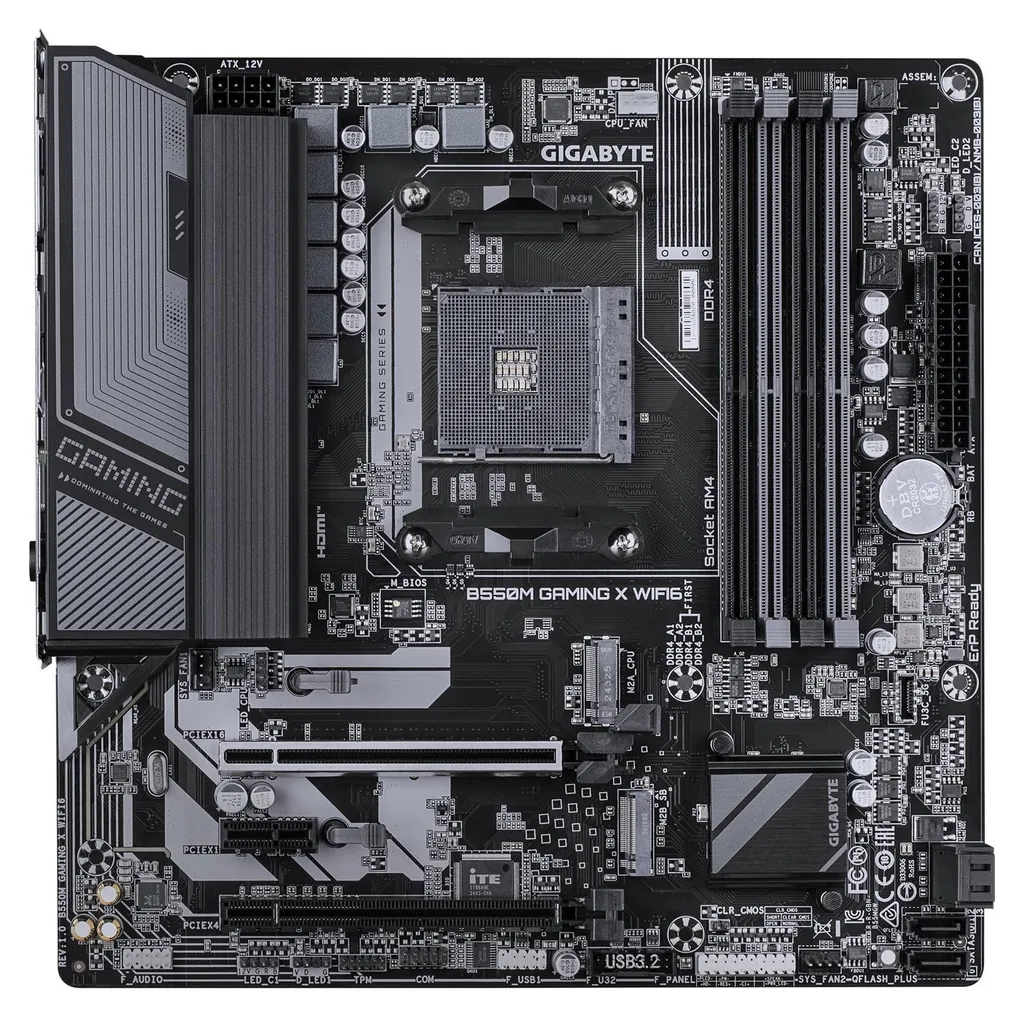 Gigabyte B550M GAMING X WIFI Carte Mère AM4 performante pour PC Gamer