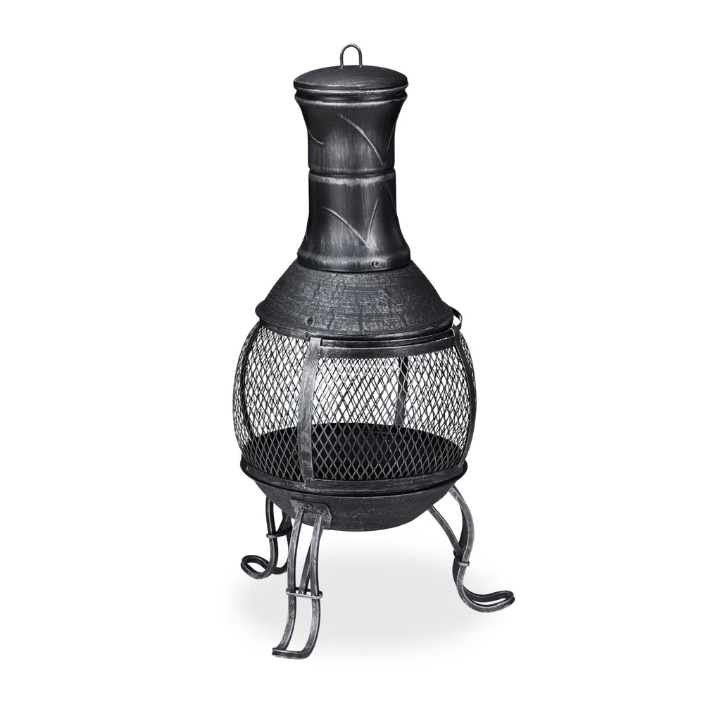 Chauffage de Terrasse Extérieur Four Aztèque Gris pour Soirée Hiver - 8